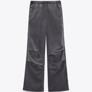 Nylon blend full length pants